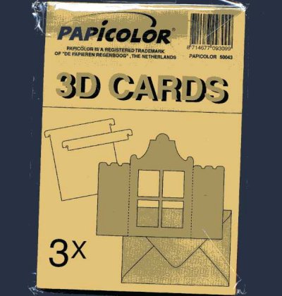 3D Window Card Blanks & Envelopes - Red x 3
